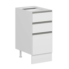 Alvinka Mutfak Modül Hg_J Alt 3Ç1B2K Nray 40Cm Dolap Beyaz Beyaz Mdf