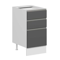 Alvinka Mutfak Modül Hg_J Alt 3Ç1B2K Nray 45Cm Dolap Beyaz Antrasit Suntalam