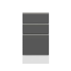 Alvinka Mutfak Modül Hg_J Alt 3Ç1B2K Nray 45Cm Dolap Beyaz Antrasit Mdf