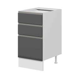 Alvinka Mutfak Modül Hg_J Alt 3Ç1B2K Nray 45Cm Dolap Beyaz Antrasit Mdf