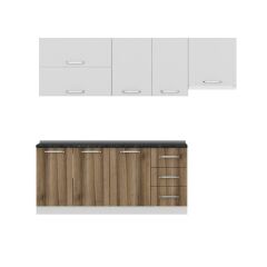 Minar 245 Cm Mutfak Dolabı Beyaz Dore 245-D5