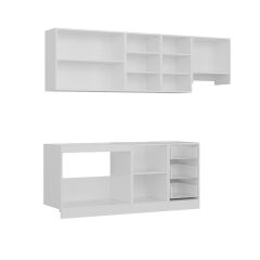 Minar 245 Cm Mutfak Dolabı Beyaz Dore 245-D5