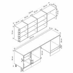 Alvinka 230X210 Cm Mbr_A Mutfak Dolabı Kumtaşı - Mdf
