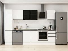 Alvinka 300X210 Cm High Gloss Mutfak Dolabı Mb-E90B45S45-3 High Gloss | Beyaz - Mdf