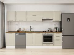 Alvinka 305X210 Cm Klasik Mebran Mutfak Dolabı M-E90S50S45-1 Mebran | Kumtaşı - Mdf