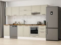 Alvinka 305X210 Cm Klasik Mebran Mutfak Dolabı M-E90S50S45-1 Mebran | Kumtaşı - Mdf