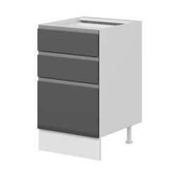 Alvinka Mutfak Modül Hg_J Alt 3Ç1B2K Nray 50Cm Dolap Beyaz Antrasit Suntalam