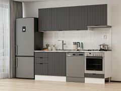 Alvinka 230X210 Cm Mbr_B Mutfak Dolabı Antrasit - Mdf