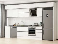 Alvinka 375X240 Cm High Gloss Mutfak Dolabı Mb-E80S50S45-2 High Gloss | Beyaz - Mdf