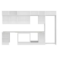 Alvinka 375X240 Cm High Gloss Mutfak Dolabı Mb-E80S50S45-2 High Gloss | Beyaz - Mdf