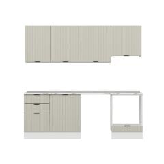 Alvinka 230X210 Cm Mbr_B Mutfak Dolabı Kumtaşı - Suntalam