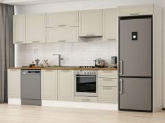 Alvinka 375X222 Cm Klasik Mebran Mutfak Dolabı Mb-E90S40S45-1 Mebran | Kumtaşı - Suntalam