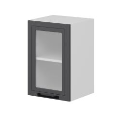 Alvinka Mutfak Modül Mbr_A Üst 1Dk1R 40-H60Cm Dolap Cam Beyaz Antrasit Suntalam