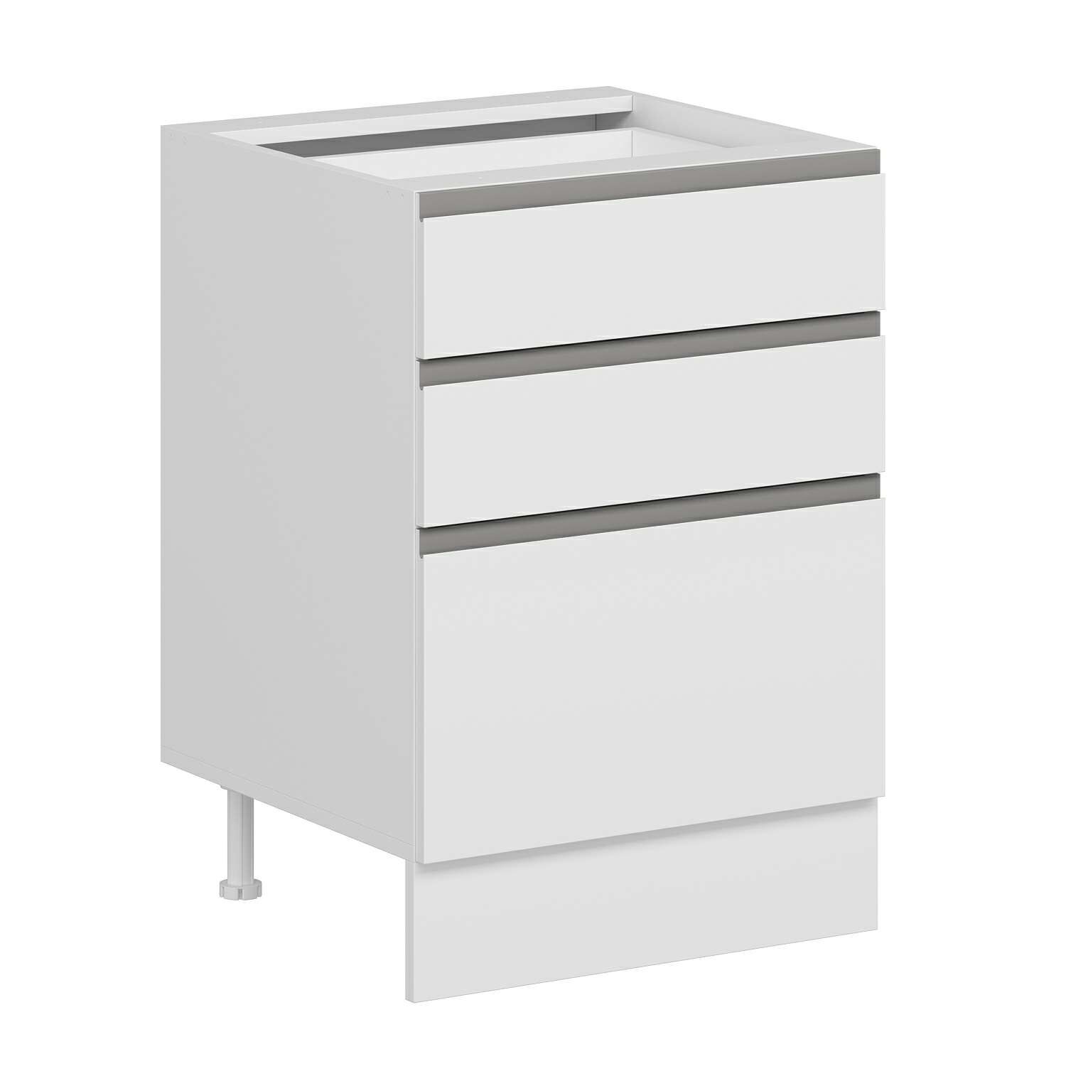 Alvinka Mutfak Modül Hg_J Alt 3Ç1B2K Nray 60Cm Dolap Beyaz Beyaz Suntalam