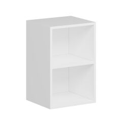 Alvinka Mutfak Modül Mbr_A Üst 1Dk1R 40-H60Cm Dolap Cam Beyaz Antrasit Mdf