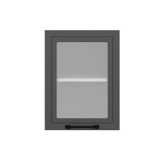 Alvinka Mutfak Modül Mbr_A Üst 1Dk1R 45-H60Cm Dolap Cam Beyaz Antrasit Mdf