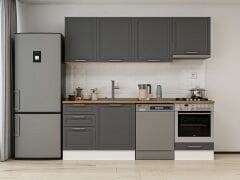 Alvinka 230X210 Cm Mbr_C Mutfak Dolabı Antrasit - Mdf