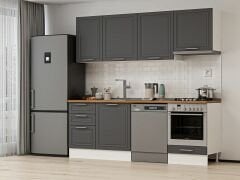 Alvinka 230X210 Cm Mbr_C Mutfak Dolabı Antrasit - Mdf