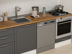 Alvinka 230X210 Cm Mbr_C Mutfak Dolabı Antrasit - Mdf