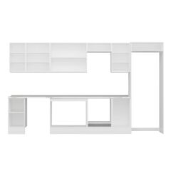 Alvinka 375X222 Cm Klasik Mebran Mutfak Dolabı Mb-E90S40S45-2 Mebran | Antrasit - Suntalam