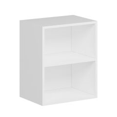 Alvinka Mutfak Modül Mbr_A Üst 1Dk1R 50-H60Cm Dolap Cam Beyaz Antrasit Mdf