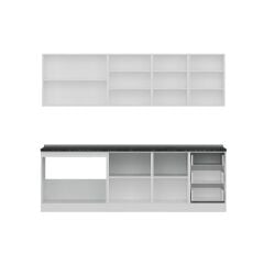 Minar 250 Cm Mutfak Dolabı Beyaz Antrasit 250-A1