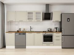 Alvinka 305X210 Cm Klasik Mebran Mutfak Dolabı M-E90S50S45-3 Mebran | Kumtaşı - Mdf