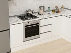 Alvinka 250-200X222 Cm Hg_J Köşe Mutfak Dolabı Beyaz - Mdf