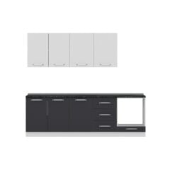 Minar 250 Cm Mutfak Dolabı Beyaz Antrasit 250-A3