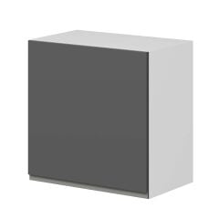 Alvinka Mutfak Modül Hg_J Üst 1Dk 60-60-H72Cm Asp Dolap Beyaz Antrasit Mdf