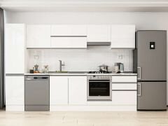 Alvinka 315X210 Cm High Gloss Mutfak Dolabı Mb-E90B45S60-1 High Gloss | Beyaz - Suntalam