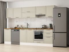 Alvinka 310X210 Cm Klasik Mebran Mutfak Dolabı M-E90S50S50-1 Mebran | Kumtaşı - Suntalam