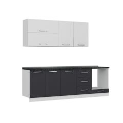 Minar 250 Cm Mutfak Dolabı Beyaz Antrasit 250-A6