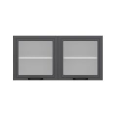 Alvinka Mutfak Modül Mbr_A Üst 2Dk1R 120-H60Cm Dolap Cam Beyaz Antrasit Suntalam