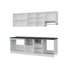 Minar 250 Cm Mutfak Dolabı Beyaz Antrasit 250-A8