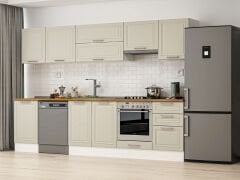 Alvinka 310X210 Cm Klasik Mebran Mutfak Dolabı M-E90S50S50-1 Mebran | Kumtaşı - Mdf