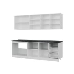 Minar 250 Cm Mutfak Dolabı Beyaz Dore 250-D1