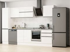 Alvinka 315X210 Cm High Gloss Mutfak Dolabı Mb-E90B45S60-2 High Gloss | Beyaz - Mdf