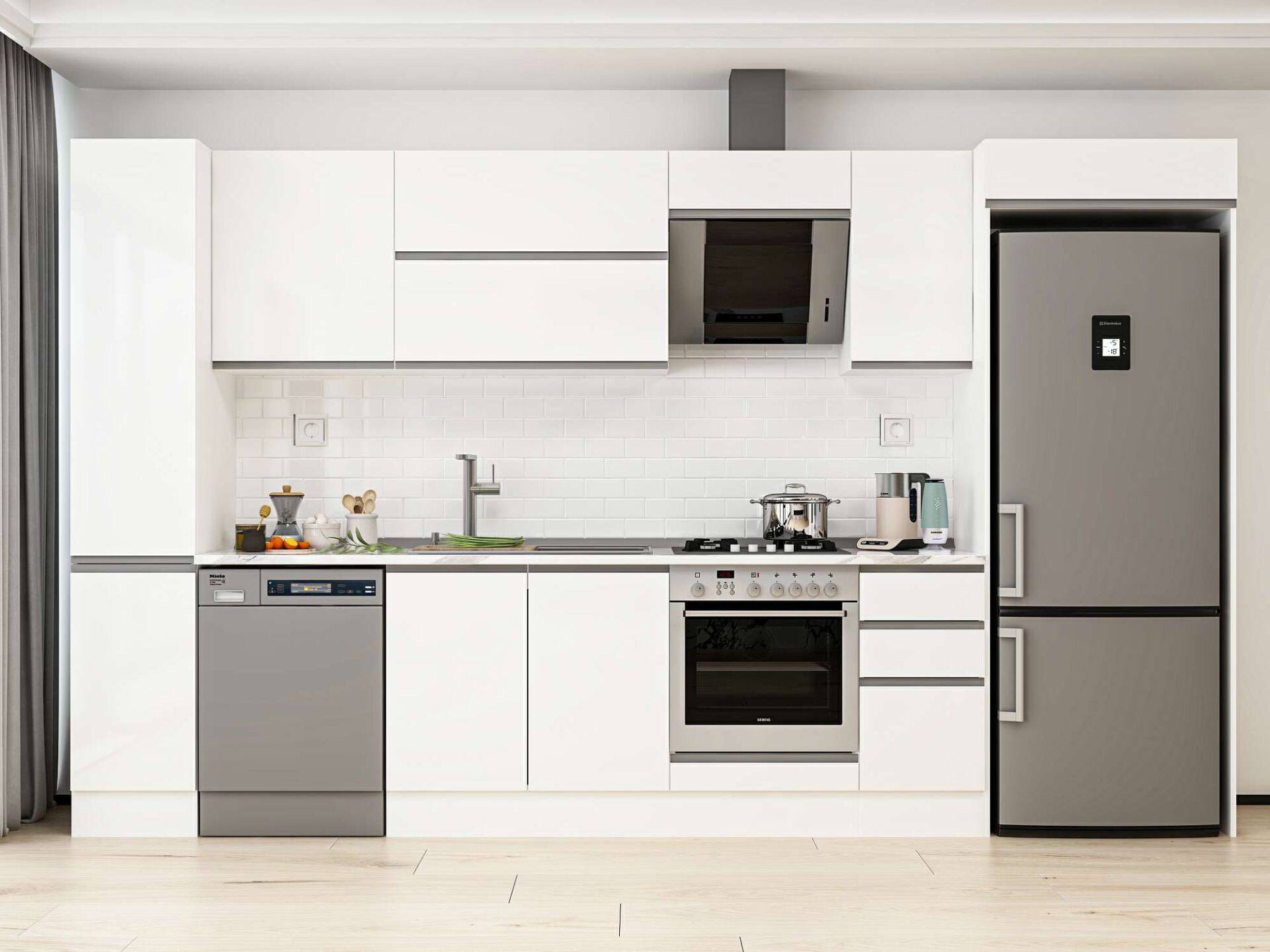 Alvinka 360X222 Cm High Gloss Mutfak Dolabı Mbb-E80B40S40-2