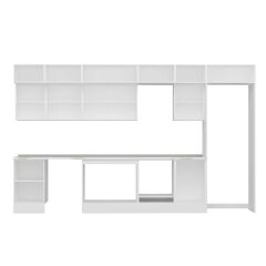 Alvinka 380X240 Cm High Gloss Mutfak Dolabı Mb-E80S50S50-3 High Gloss | Beyaz - Mdf