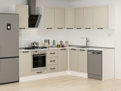 Alvinka 250-200X222 Cm Mbr_A Köşe Mutfak Dolabı Kumtaşı - Suntalam