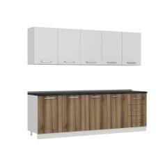 Minar 250 Cm Mutfak Dolabı Beyaz Dore 250-D2