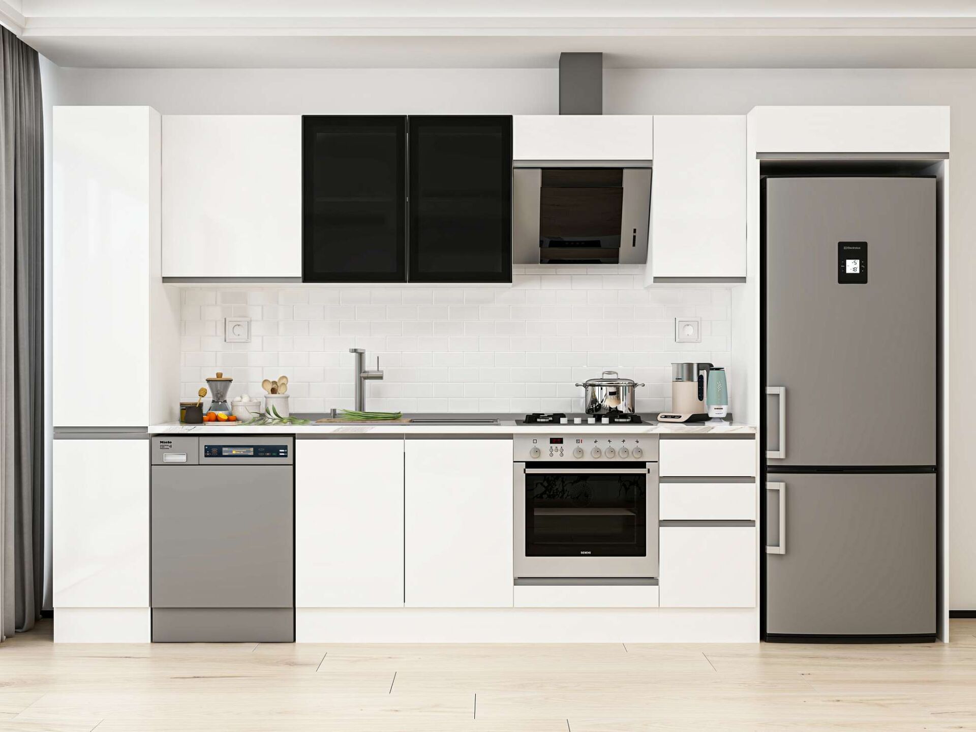 Alvinka 360X222 Cm High Gloss Mutfak Dolabı Mbb-E80B40S40-3