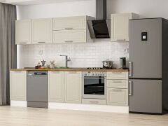 Alvinka 310X210 Cm Klasik Mebran Mutfak Dolabı M-E90S50S50-2 Mebran | Kumtaşı - Suntalam