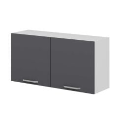 Alvinka Mutfak Modül Duz Üst 2Dk1R 120-H60Cm Dolap Beyaz Antrasit