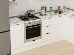 Alvinka 250-200X222 Cm Mbr_B Köşe Mutfak Dolabı Beyaz - Suntalam