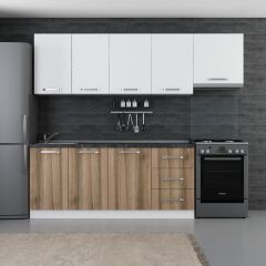 Minar 250 Cm Mutfak Dolabı Beyaz Dore 250-D4