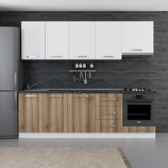 Minar 250 Cm Mutfak Dolabı Beyaz Dore 250-D5