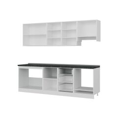 Minar 250 Cm Mutfak Dolabı Beyaz Dore 250-D5