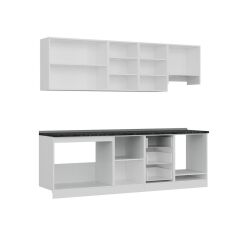 Minar 250 Cm Mutfak Dolabı Beyaz Dore 250-D5